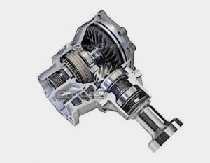 Cutaway of a rebuilt Timken differential